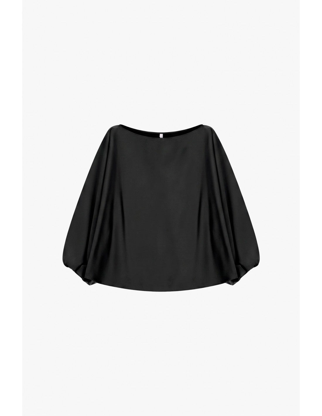 Top col bateau manches ballon crêpe satin – Imperial Femme