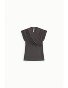 Top drapé encolure croisée en modal – Imperial Femme