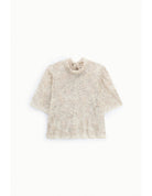 Top en dentelle rebrodée col montant – Imperial Femme