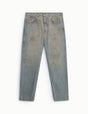 Jean droit délavé en coton à plat – bleu denim – Imperial Homme