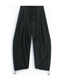 Pantalon baggy à cordon, vert forêt, à plat