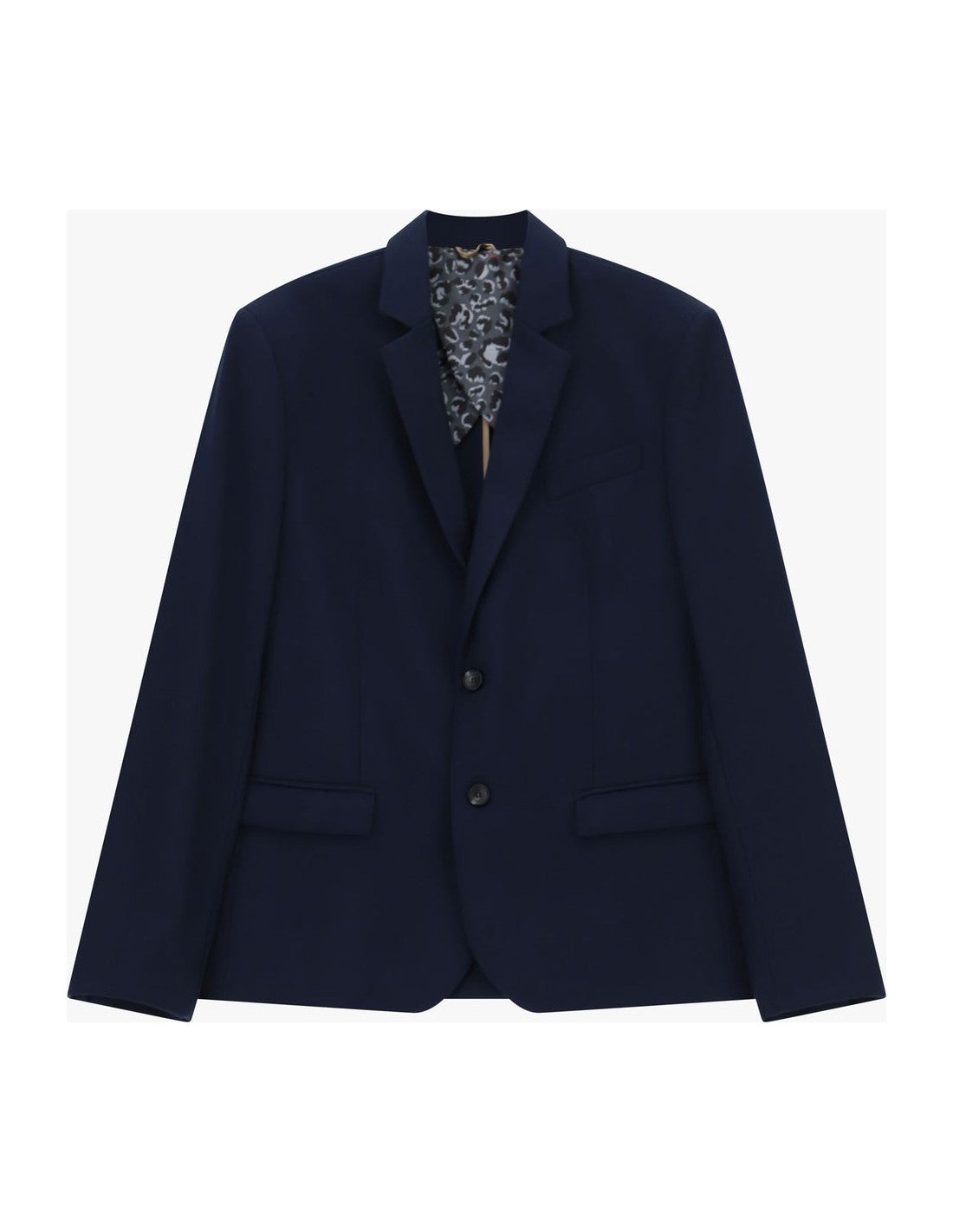 Blazer droit à deux boutons, bleu marine, à plat