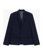 Blazer droit à deux boutons, bleu marine, à plat