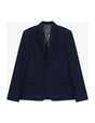 Blazer droit à deux boutons, bleu marine, à plat