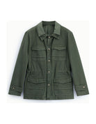 Surchemise saharienne à quatre poches, vert militaire, à plat