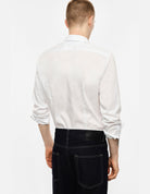 Chemise classique coupe regular, blanc, porté de dos