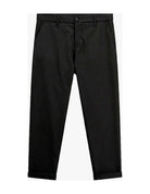 Pantalon chino à revers, noir, à plat