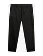 Pantalon chino à revers, noir, à plat