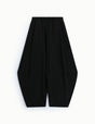 Pantalon baril fluide à taille élastiquée à plat – Imperial Femme