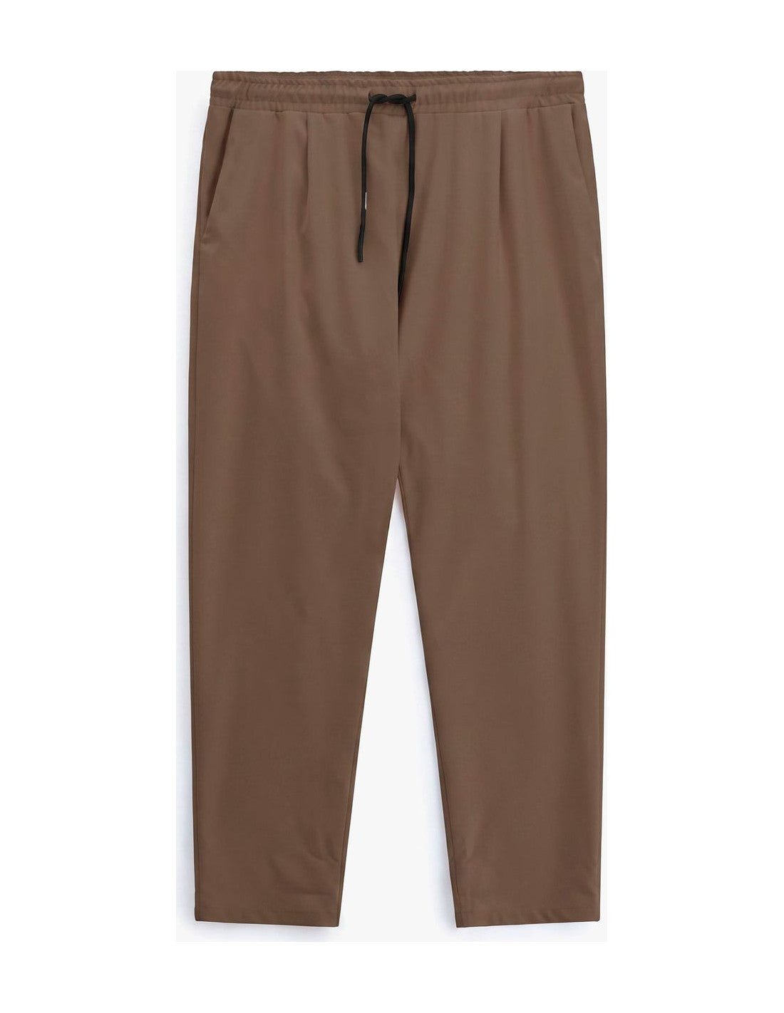 Pantalon de ville coupe jogging, taupe, à plat