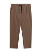 Pantalon de ville coupe jogging, taupe, à plat