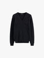 Pull col V en maille côtelée effet usé à plat – Imperial Homme