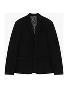 Blazer droit à deux boutons, noir, à plat