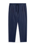 Pantalon de ville coupe jogging, bleu marine, à plat