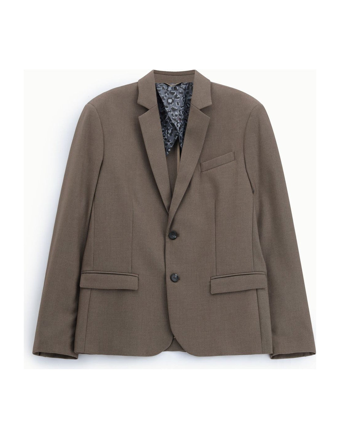 Blazer droit à deux boutons, taupe, à plat