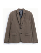 Blazer droit à deux boutons, taupe, à plat