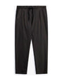 Pantalon de ville coupe jogging, noir, à plat