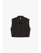 Veste sans manches oversize col montant – Imperial Femme