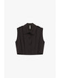 Veste sans manches oversize col montant – Imperial Femme