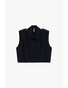 Veste sans manches oversize col montant – Imperial Femme